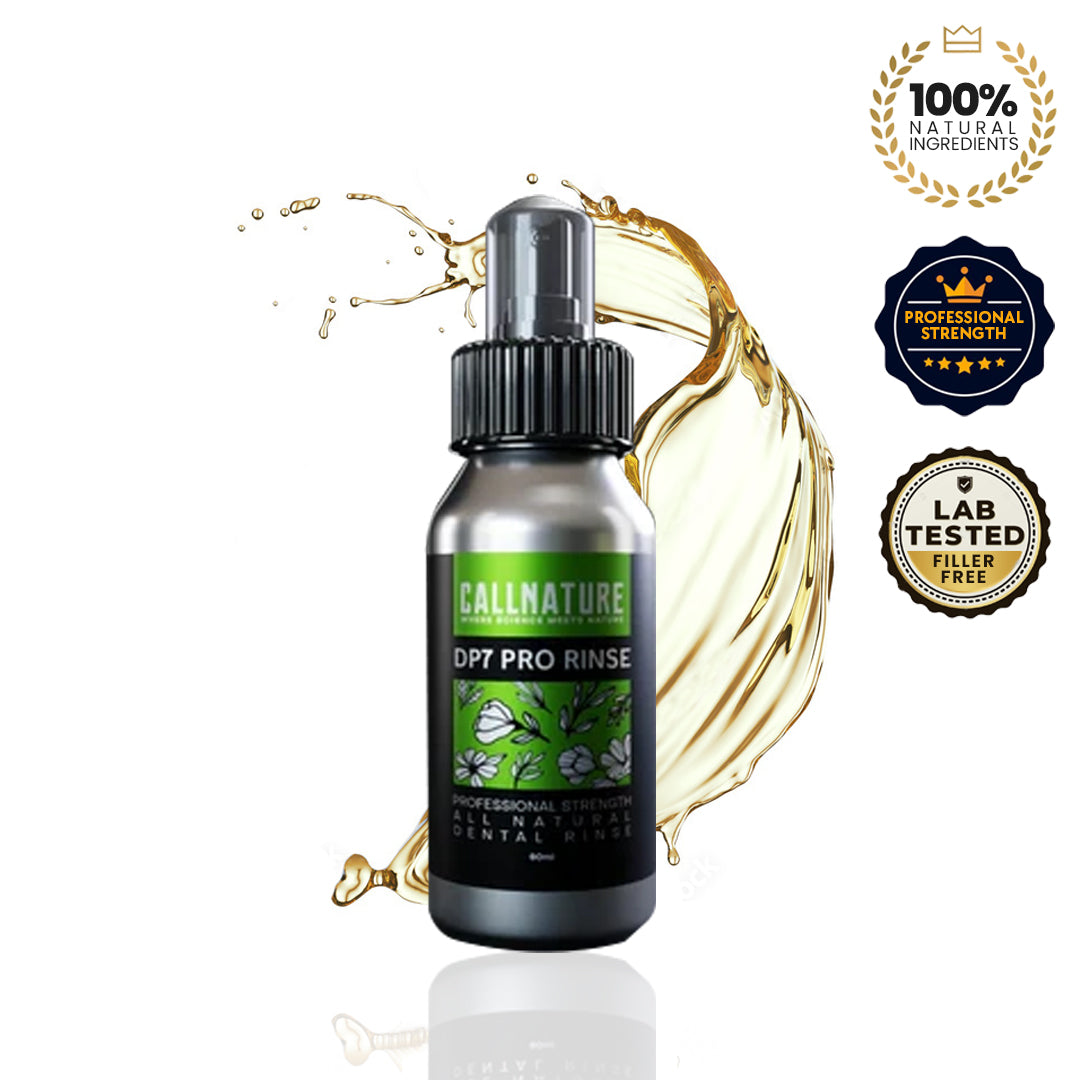 A bottle of The best dental rinse. DP7 Pro rinse