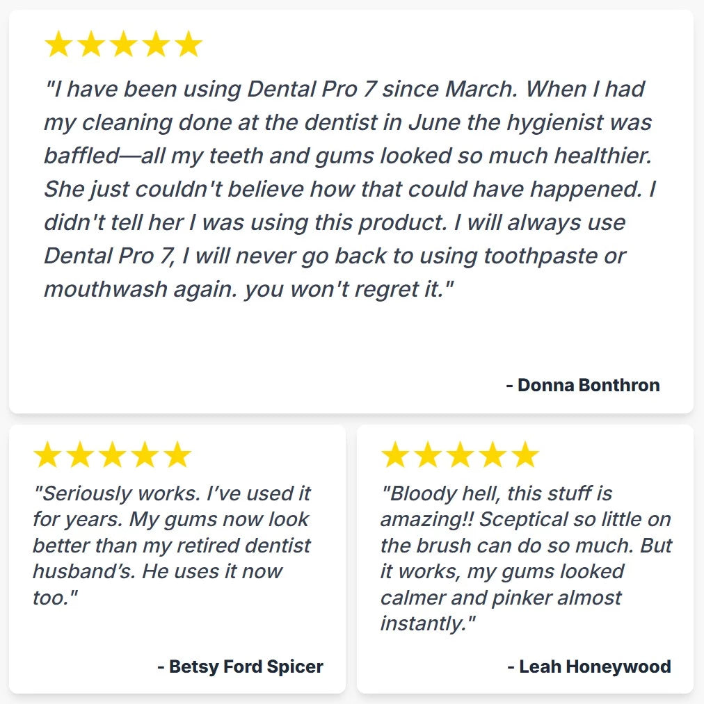 Dental Pro 7 reviews for gum redness